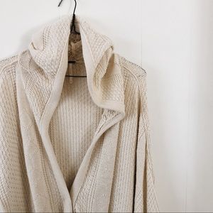 Free People oversized knit hooded sweater